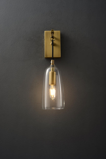 Modern Vintage Luxury Lamp Brass Glass Copper Wall Lamp