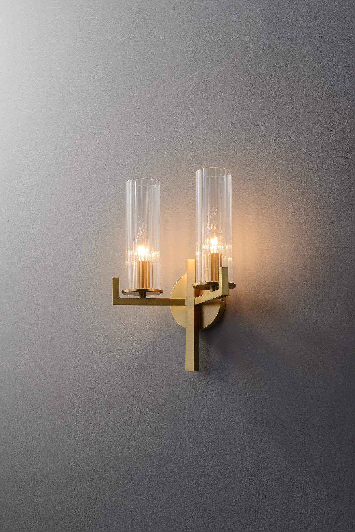 Modern and Vintage Copper and Glass Wall Light |  Industrial Copper Wall Sconce for Contemporary and Rustic Decor