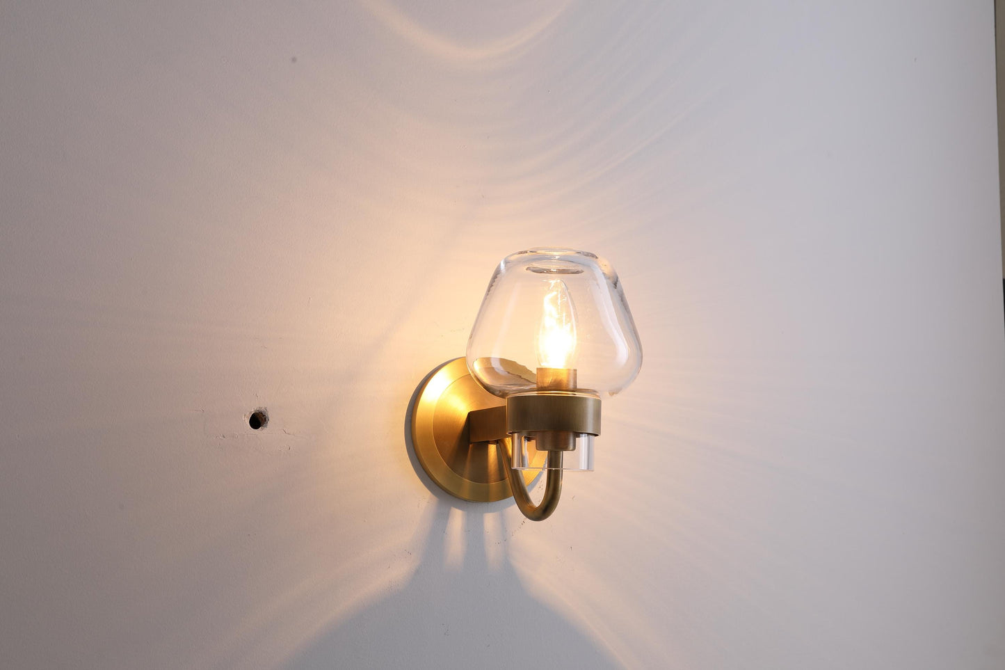 Industrial Bronze Wall Light Copper and Glass for Elegant Vintage and Modern Spaces