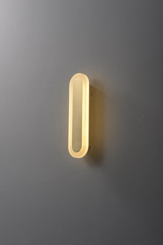 Vintage Mid-Century Copper + Acrylic Wall Sconce