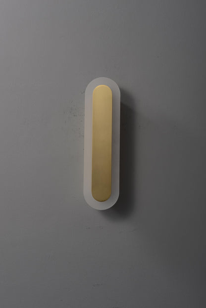 Vintage Mid-Century Copper + Acrylic Wall Sconce