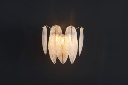 Modern Electroplated Gold Wall Lamp | Elegant Glass Sconce with Gold Hardware