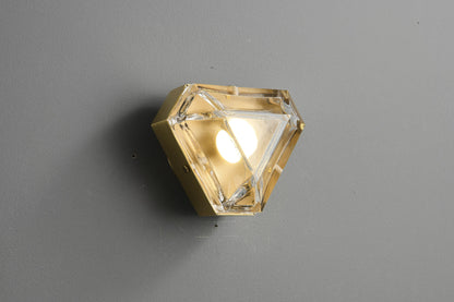 Vintage Mid-Century Copper+Glass Wall Lamp – Single & Double Head Light Fixture