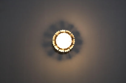 Aluminum Copper Glass Wall Lamp – Mid-Century Vintage Wall Sconce with Transparent Lampshade