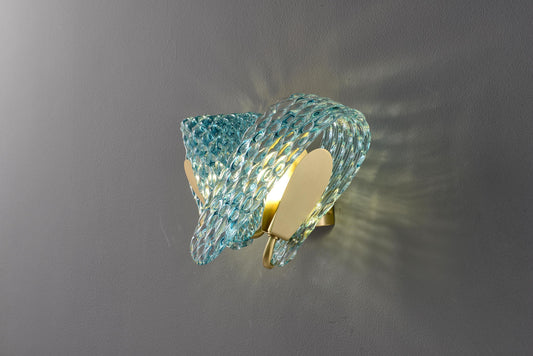 The Modern Copper + Glass Wall Lamp Blue Wall Lamp