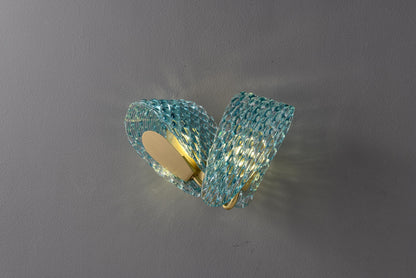 The Modern Copper + Glass Wall Lamp Blue Wall Lamp