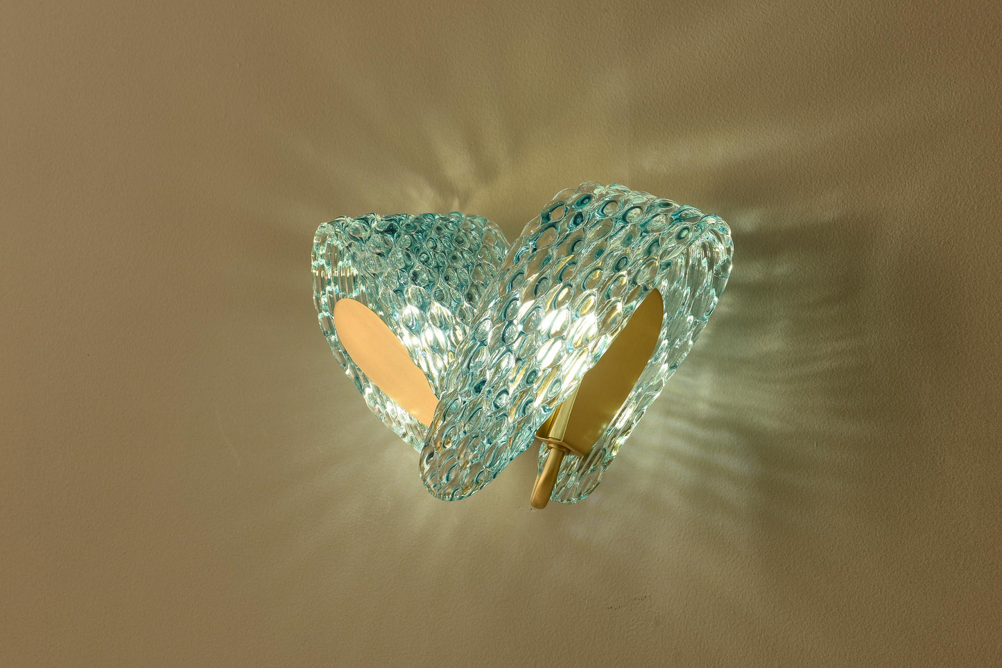 The Modern Copper + Glass Wall Lamp Blue Wall Lamp