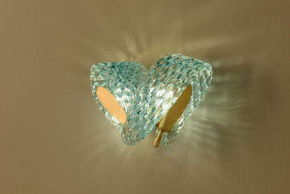 The Modern Copper + Glass Wall Lamp Blue Wall Lamp