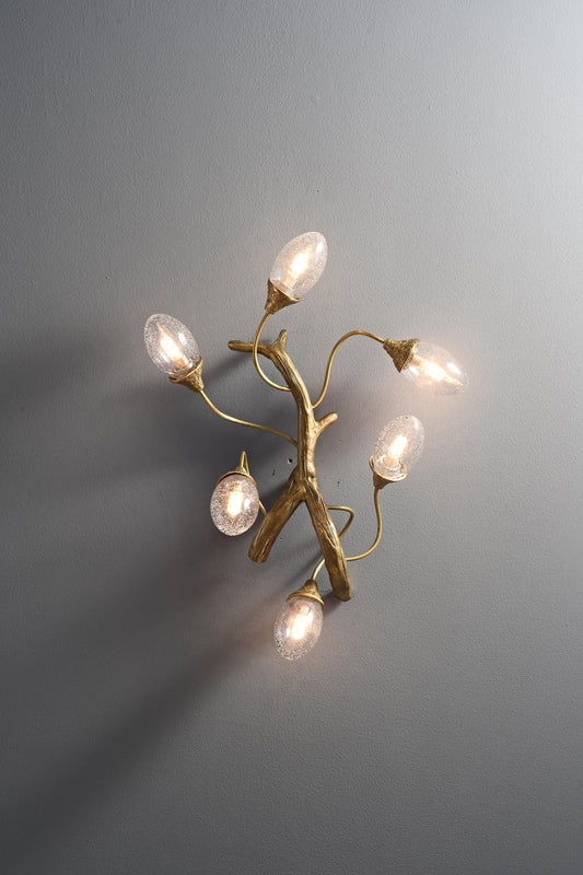 Classic Charm | Mid-Century Copper + Glass Wall Lamp Light Fixture