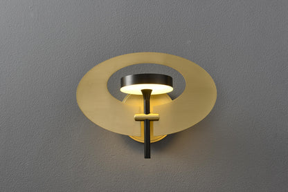 Vintage Retro Design| Mid-Century Brass Copper + Acrylic Wall Lamp