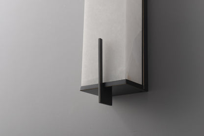 Stylish Black Copper Wall Lamp with Marble Accent – Elegant and Contemporary Wall Sconce