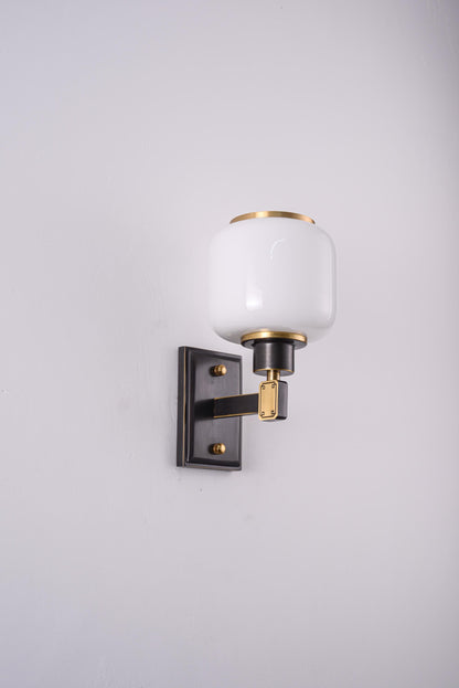 Luxurious Black Rub Gold Wall Lamp | Modern Copper Glass Wall Sconce with Black Gold Finish and High-End Design