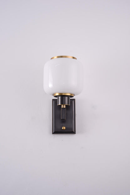 Luxurious Black Rub Gold Wall Lamp | Modern Copper Glass Wall Sconce with Black Gold Finish and High-End Design