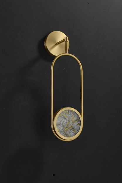 All-Copper Bronze Wall Lighting Fixture with Luxury Stained Glass and Vintage Design