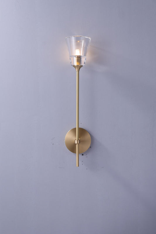 K9 Crystal-Accented Bronze Copper Wall Lamp – Elegant Modern Sconce and Art Deco High-End Lighting Fixture