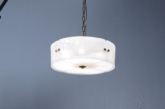 Designer Copper Glass Ceiling Fixture | Modern Elegant Pendant Light with Stylish Charm