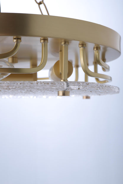 Contemporary Copper and Glass Ceiling Lamp – Modern Stylish Light, Elegant Vintage Copper Fixture with Glass Shade