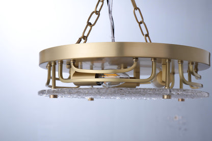 Contemporary Copper and Glass Ceiling Lamp – Modern Stylish Light, Elegant Vintage Copper Fixture with Glass Shade