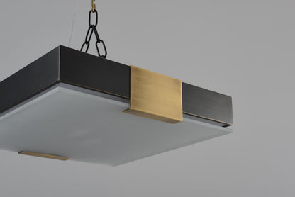 Stylish Copper Black Pendant Light | Modern Ceiling Fixture with Copper, Iron, and Glass Elements