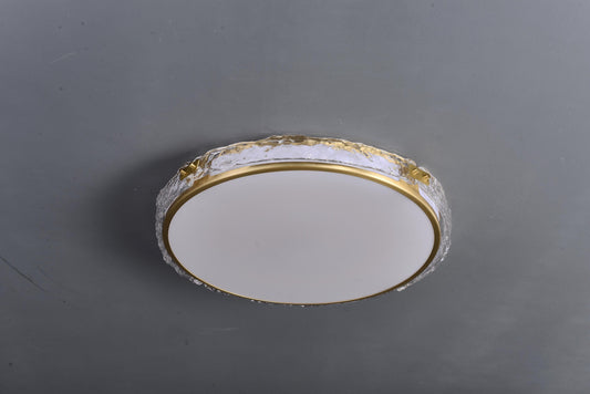 Rustic Copper Ceiling Light with Glass | Copper and Glass Pendant for Modern Interiors