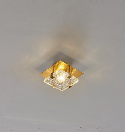 Modern Designer Stainless Steel Ceiling Light with Glass Shade – Contemporary LED Pendant and Flush Mount Light
