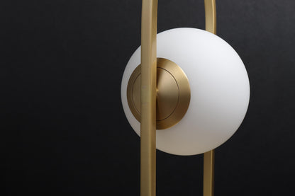 Stylish Modern Copper and Glass Table Lamp | Vintage Accent Lighting for Living Room Decor