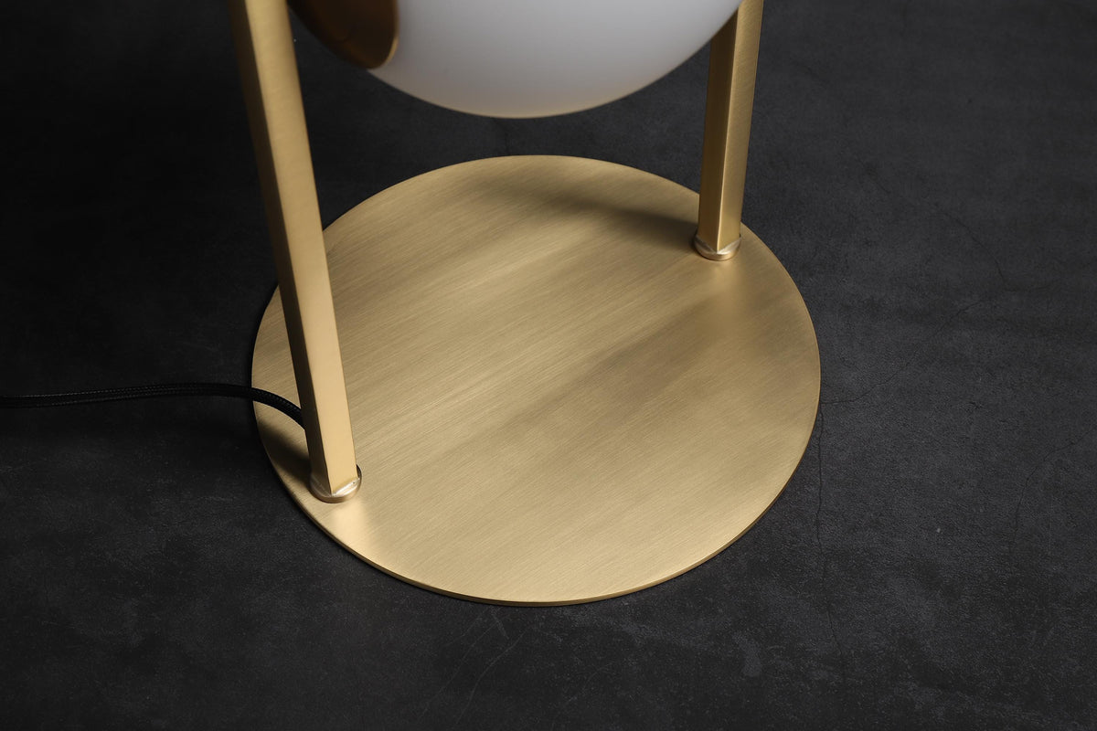 Stylish Modern Copper and Glass Table Lamp | Vintage Accent Lighting for Living Room Decor