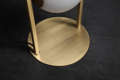 Stylish Modern Copper and Glass Table Lamp | Vintage Accent Lighting for Living Room Decor