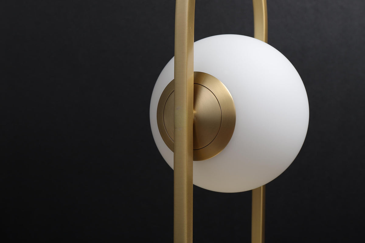 Stylish Modern Copper and Glass Table Lamp | Vintage Accent Lighting for Living Room Decor