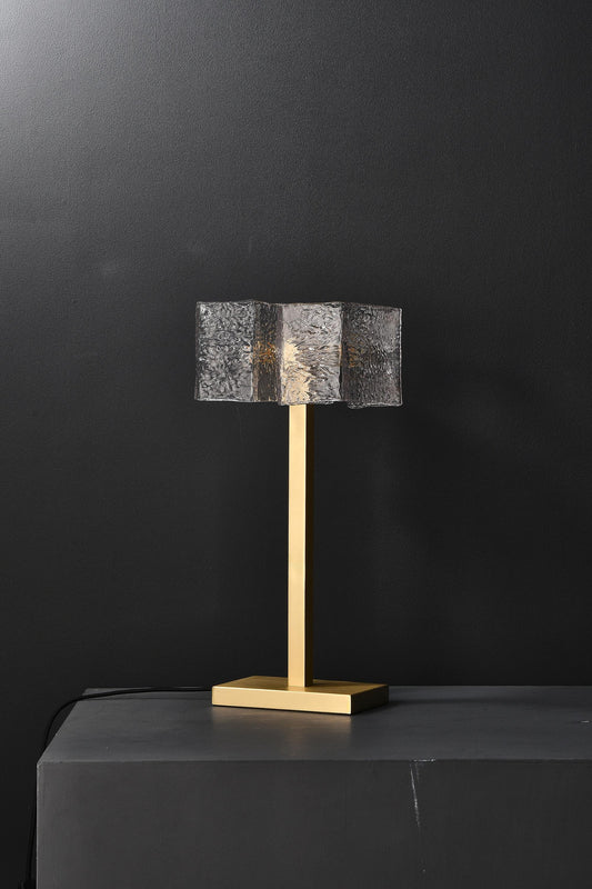 Modern Vintage Copper Table Lamp with Handcrafted Copper and Glass Design | Industrial Style Bedside Accent Lighting