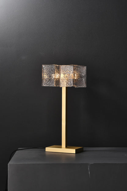 Modern Vintage Copper Table Lamp with Handcrafted Copper and Glass Design | Industrial Style Bedside Accent Lighting
