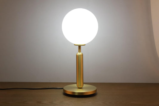 Antique All-Copper Table Lamp with Glass Shade | Modern and Vintage Copper Desk Lighting