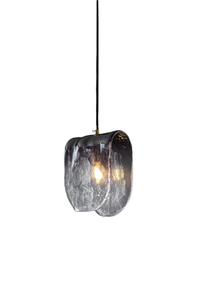 Classic Contemporary Copper and Glass Chandelier | Modern Copper Glass Pendant Light, Artistic Crystal Fixture, and Stylish Vintage Lighting