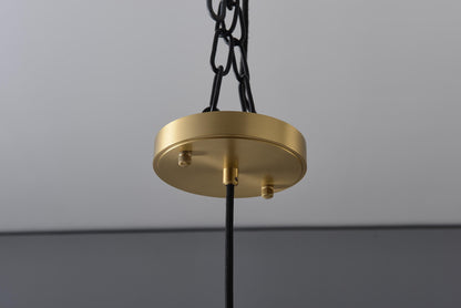 Classic Contemporary Copper and Glass Chandelier | Modern Copper Glass Pendant Light, Artistic Crystal Fixture, and Stylish Vintage Lighting