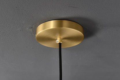 Refined Single-Hanging Copper and Glass Chandelier | Modern Pendant with Artistic Crystal Accents