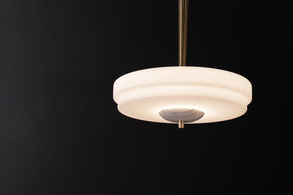 Stylish Copper Glass Chandelier – Marble Accents in a Luxury Copper Fixture