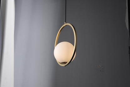 Unique Copper and Glass Chandelier-Elegant Modern Art Deco Pendant Light Fixture for Vintage Interiors