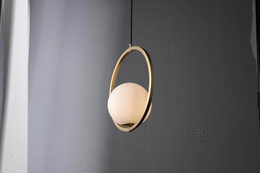 Unique Copper and Glass Chandelier-Elegant Modern Art Deco Pendant Light Fixture for Vintage Interiors
