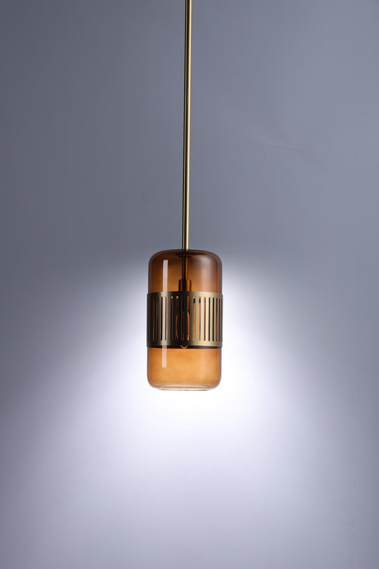 Rustic Copper Chandelier with Glass Accents – Modern Style