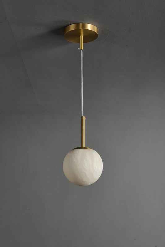 Designer Copper and Marble Ceiling Chandelier- Modern Luxury Lighting Fixture