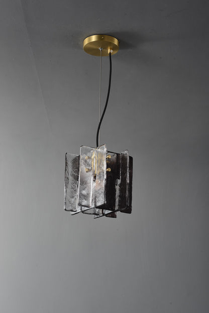 Handcrafted Vintage Rustic Black Frame Copper and Glass Chandelier – Modern Luxury Pendant Lighting Fixture