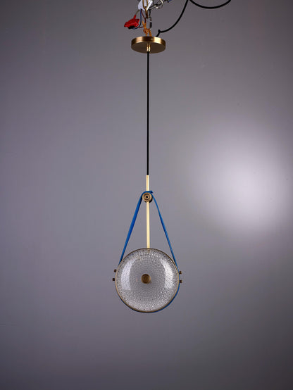 Contemporary Brown Chandelier with Copper and Glass Accents-Elegant Lighting for Modern Spaces