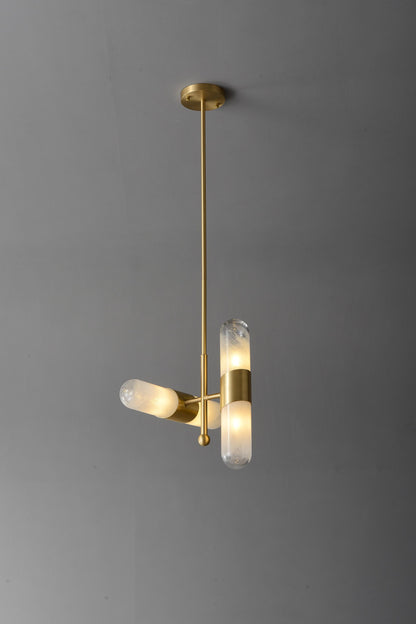 High-End Modern Brass and Copper Chandelier | Custom Glass Lighting Fixture for Stylish Interiors