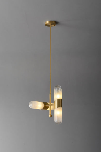 High-End Modern Brass and Copper Chandelier | Custom Glass Lighting Fixture for Stylish Interiors