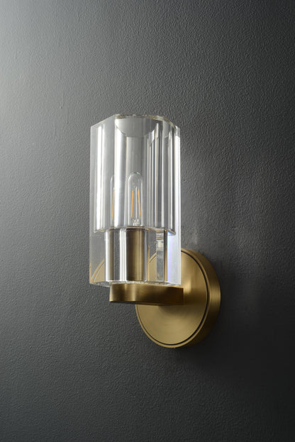Handcrafted Vintage Bronze Copper and K9 Crystal Wall Lamp – Modern Luxury Lighting Fixture