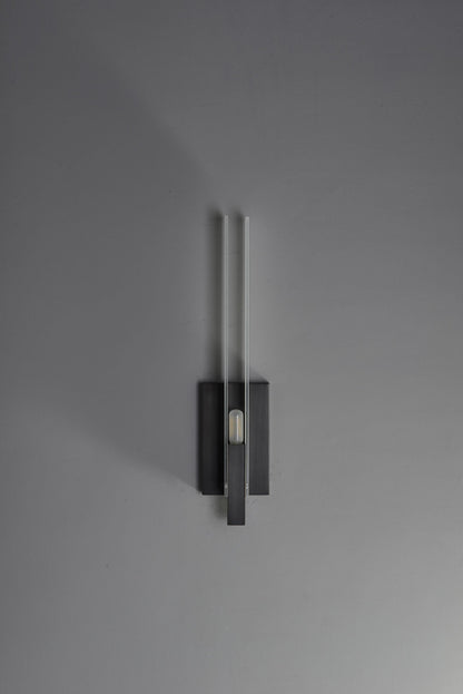 Modern Sconce Brass Black Wall Lamp Copper and Glass Design