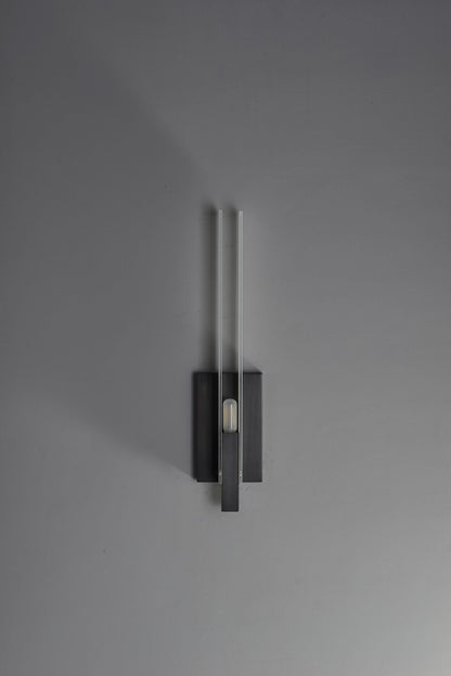 Modern Sconce Brass Black Wall Lamp Copper and Glass Design