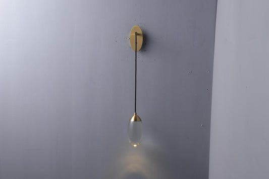 Handcrafted Vintage Antique Brass Bronze Lamp K9 Crystal Wall Lamp