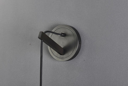 Modern Wall Fixture Brass Glass Copper Wall Lamp in Black