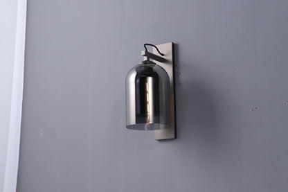 Elegant Industrial Style Wall Lamp Wall Lamp Iron Body and Glass Shade Lamp